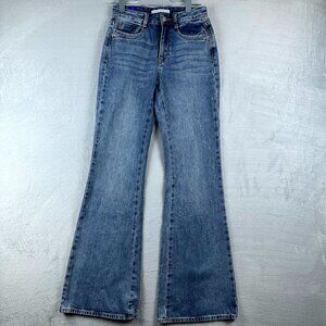 Zuccos Vintage 1992 Women's High Rise Flare Jeans 100% Cotton Blue Size 26
